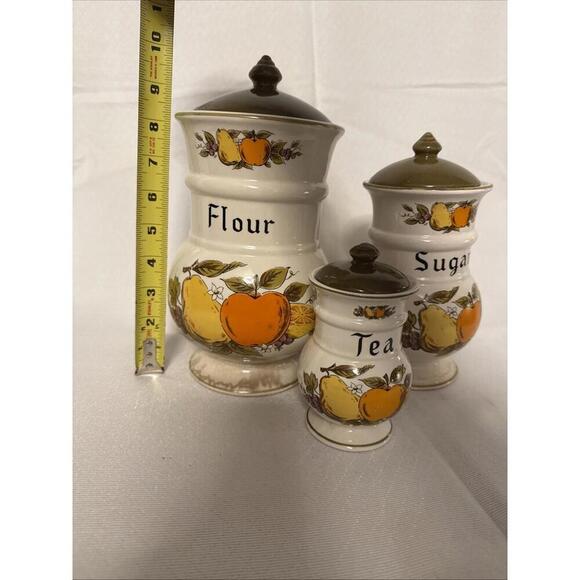 Vintage 1950’s Fruit festival canisters Webb Japan - Picture 2 of 15